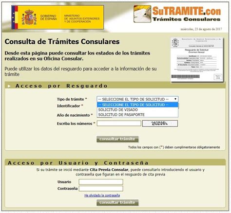 Consulta de Trámites .:.